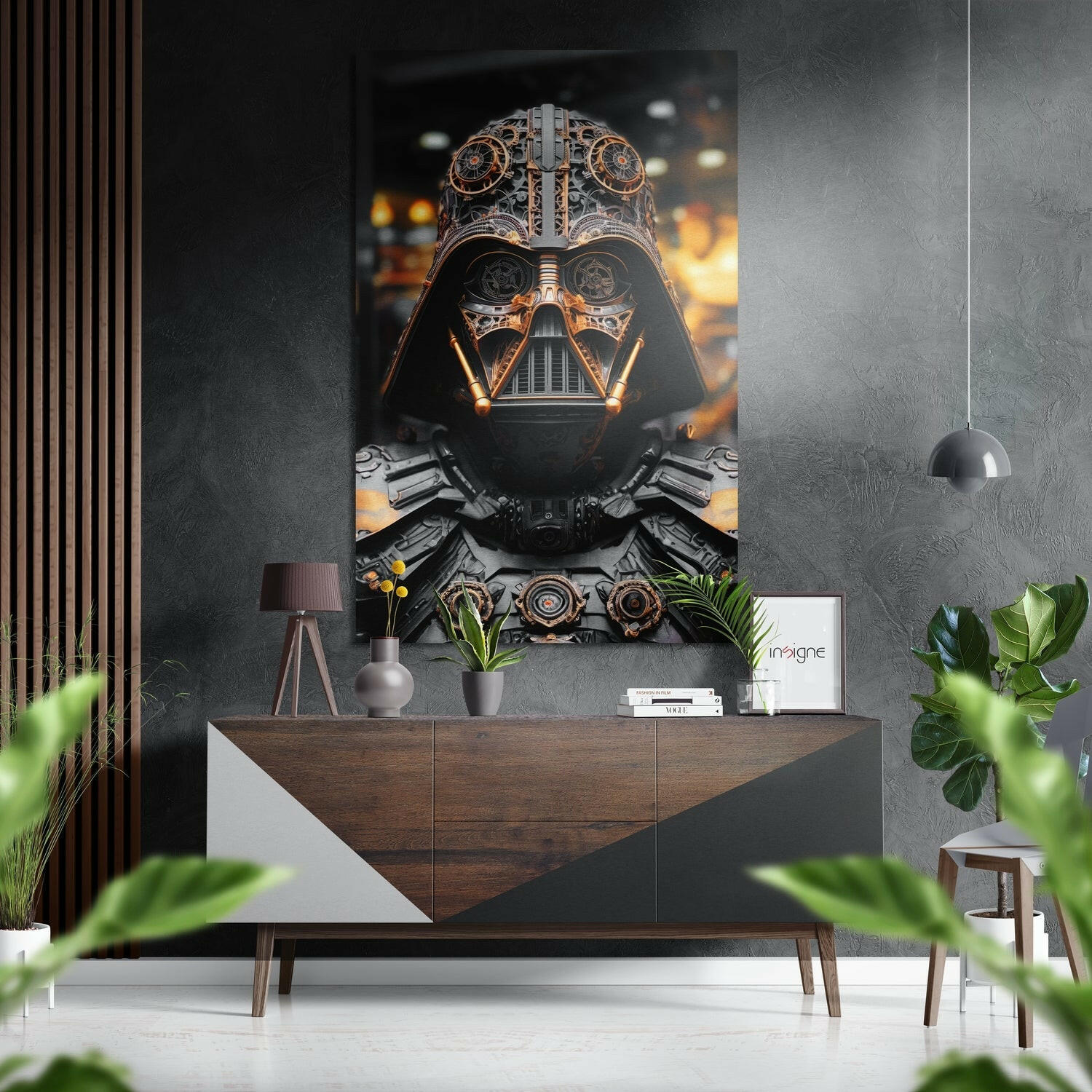 Darth Wader Fırçalı Metalik Alu-Dibond.
