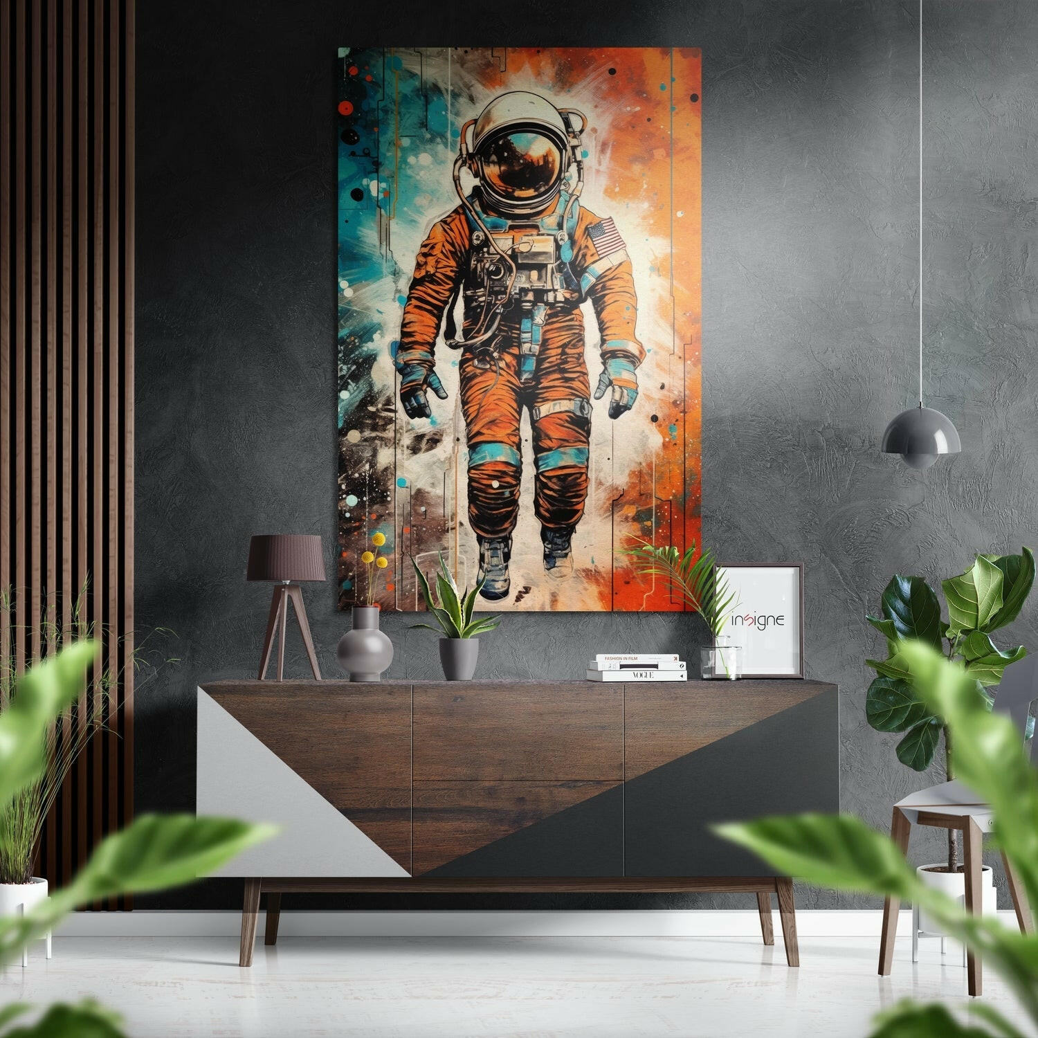 Astronot Fırçalı Metalik Alu-Dibond.