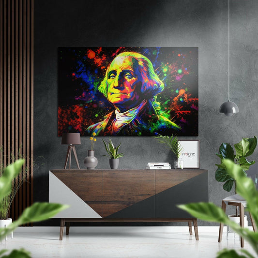 George Washington Fırçalı Metalik Alu-Dibond.