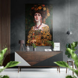 Klimt Fırçalı Metalik Alu-Dibond.