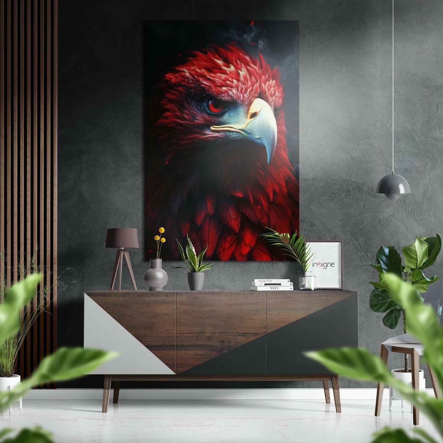 Kırmızı Kartal Fırçalı Metalik Alu-Dibond.
