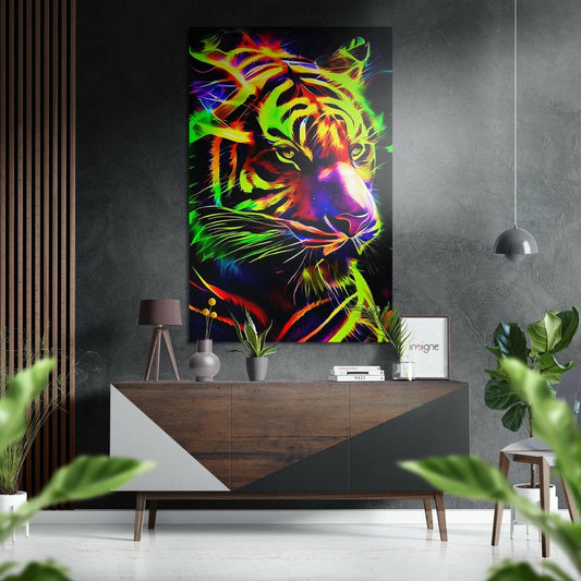 Neon Kaplan Fırçalı Metalik Alu-Dibond.