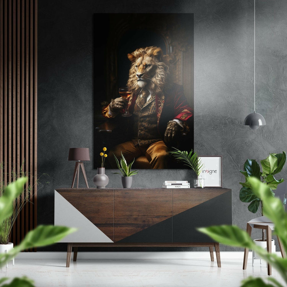 Bir Beyefendi Olarak Aslan Fırçalı Metalik Alu-Dibond.