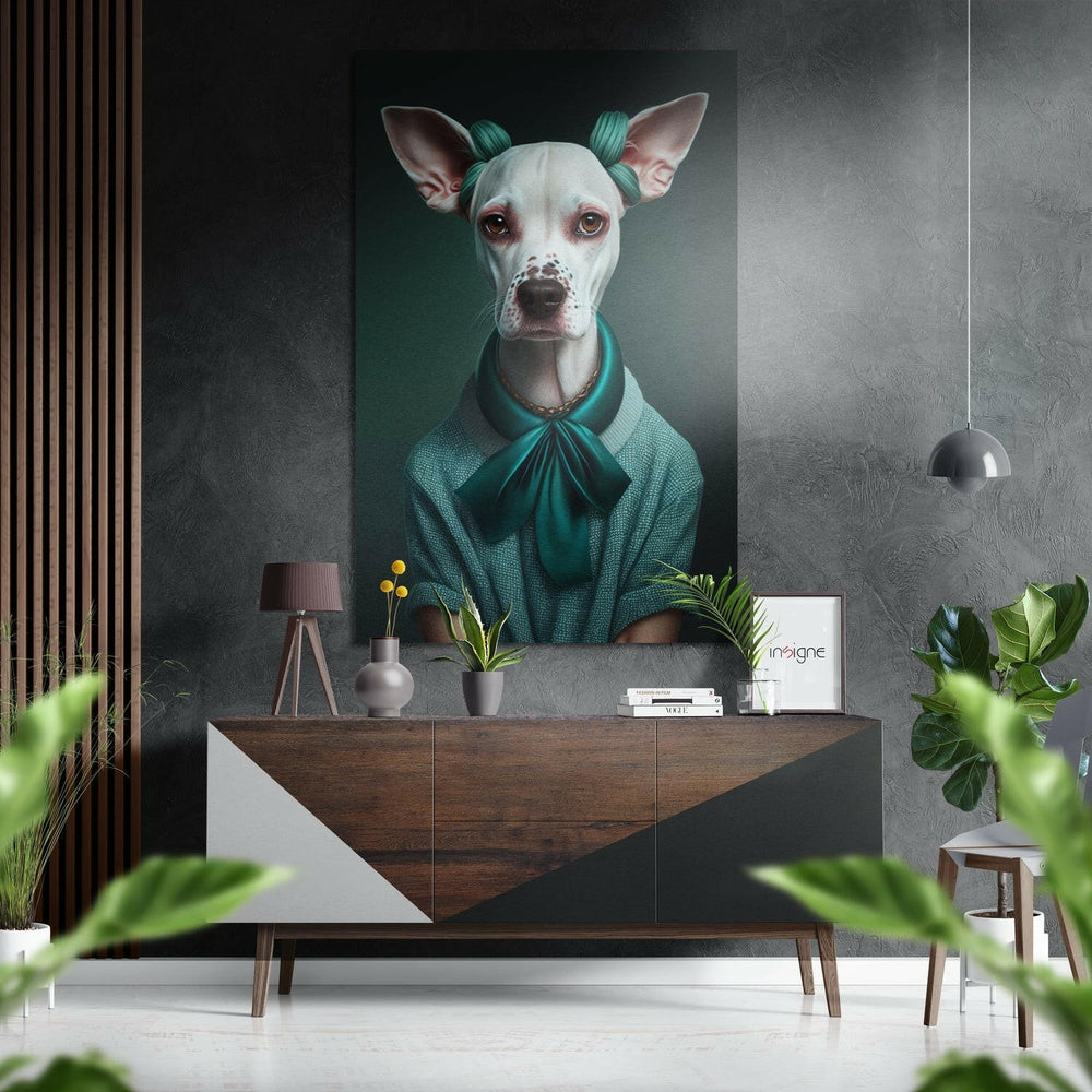 Dişi Köpek Fırçalı Metalik Alu-Dibond.