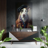 Bay Köpek Fırçalı Metalik Alu-Dibond.