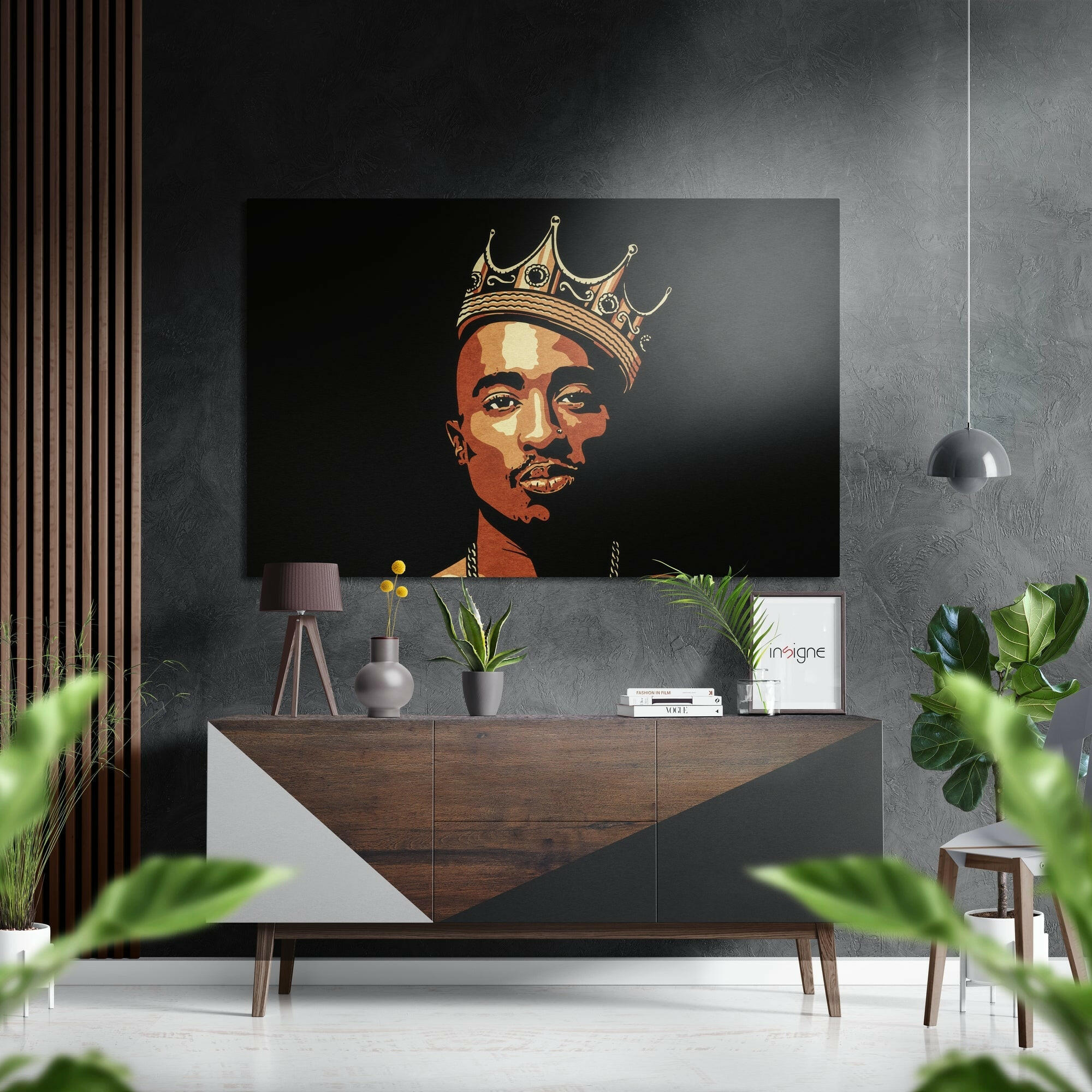 Tupac Fırçalı Metalik Alu-Dibond.