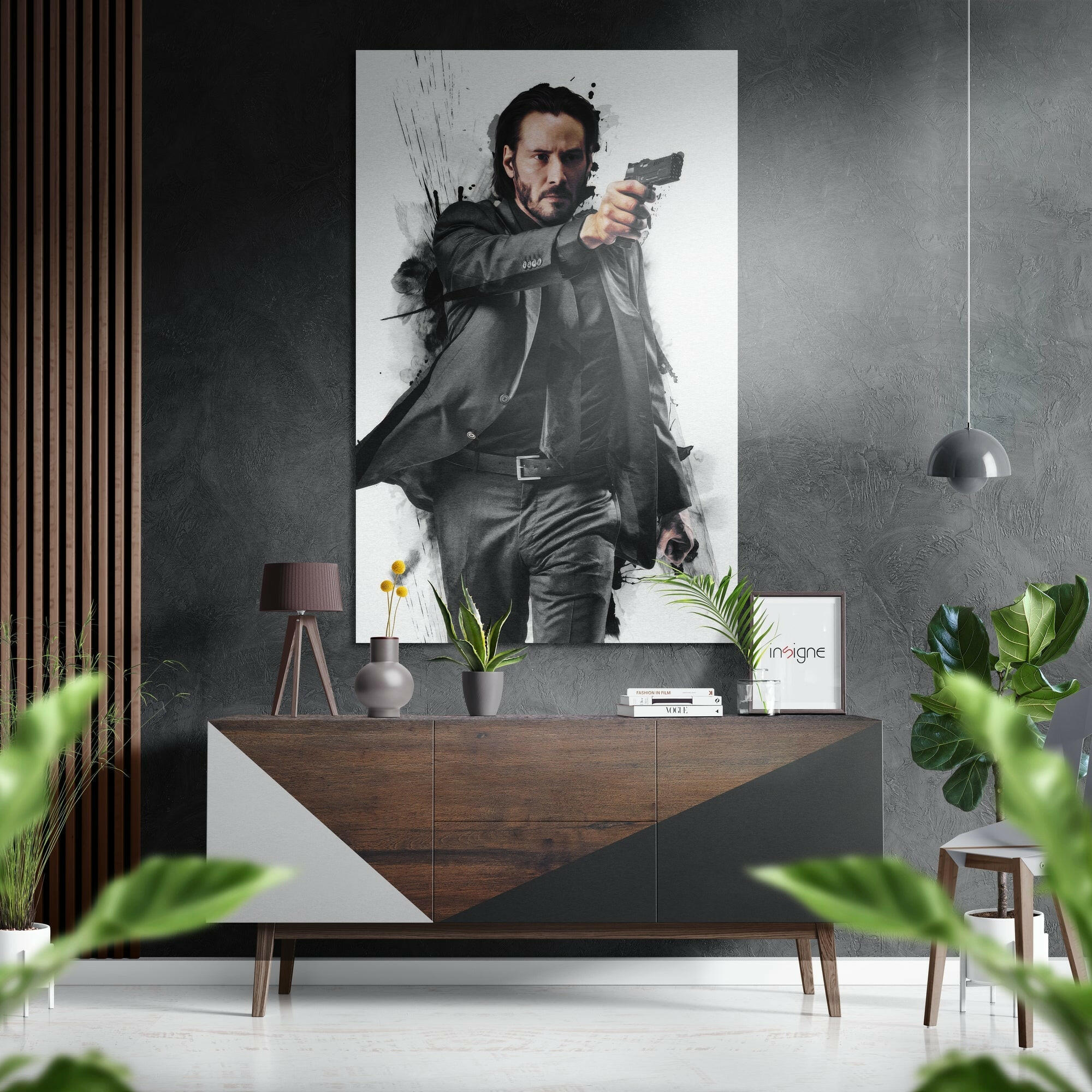 John Wick Fırçalı Metalik Alu-Dibond.
