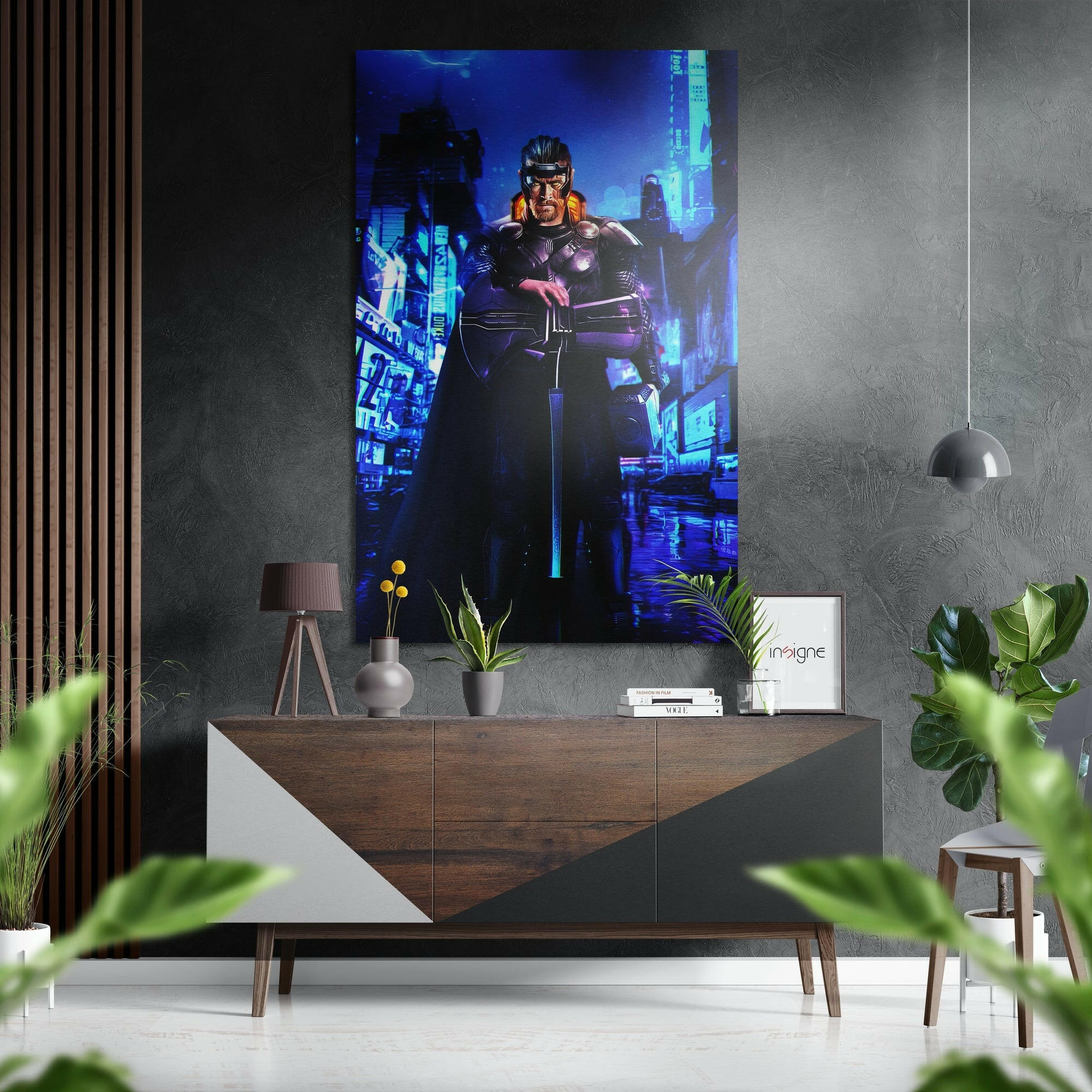 Thor Cyberpunk'Ta Fırçalı Metalik Alu-Dibond.