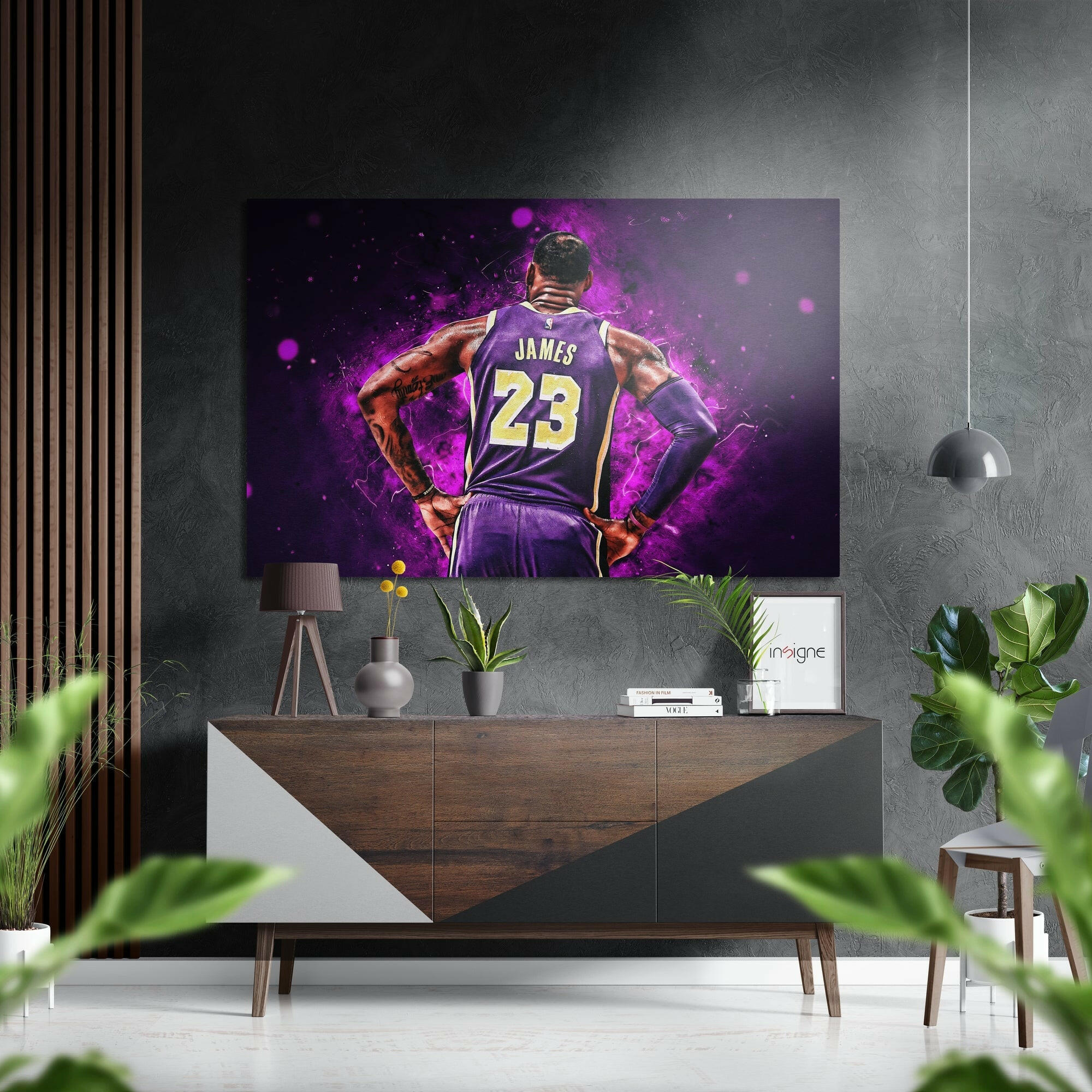 Lebron James Fırçalı Metalik Alu-Dibond.
