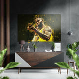 Lebron James Fırçalı Metalik Alu-Dibond.