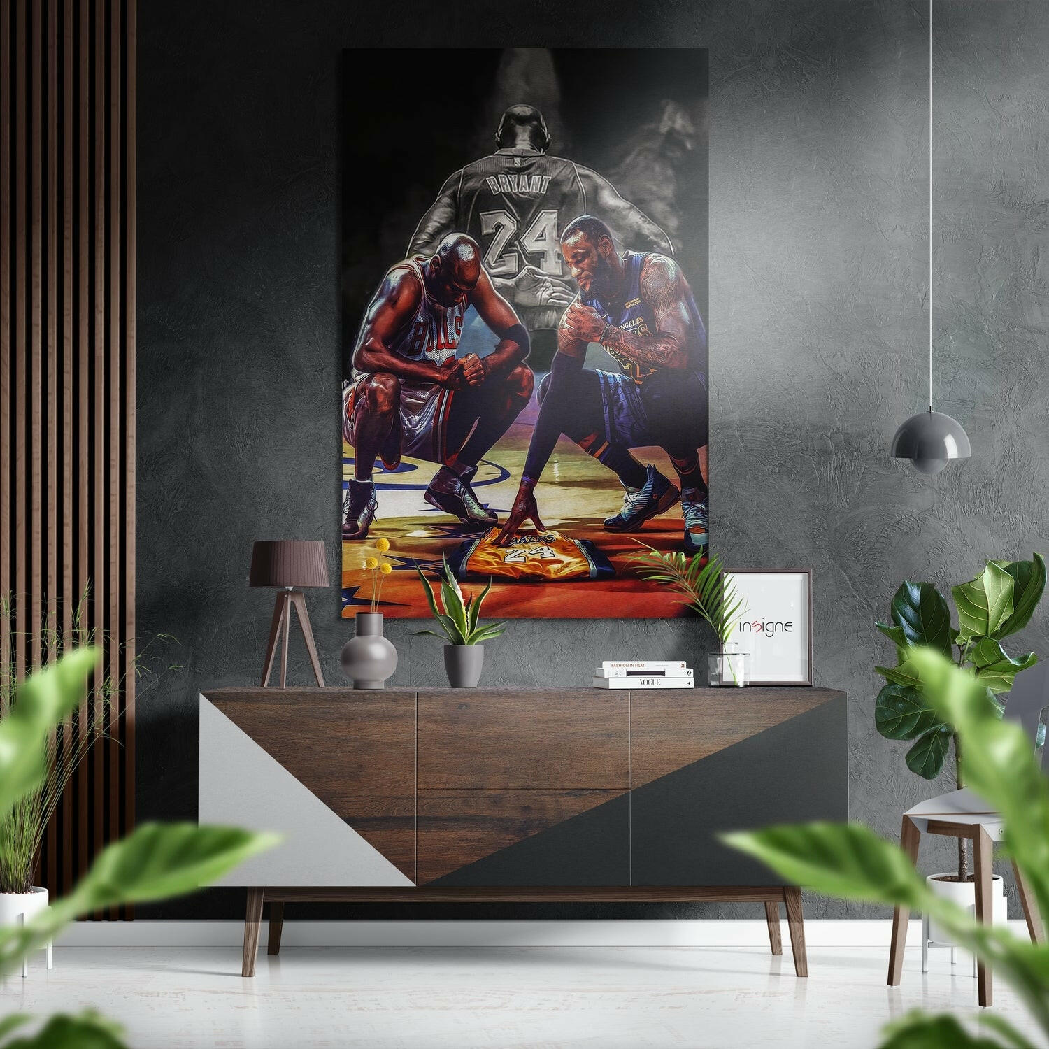 Kobe'Ye Saygı Fırçalı Metalik Alu-Dibond.