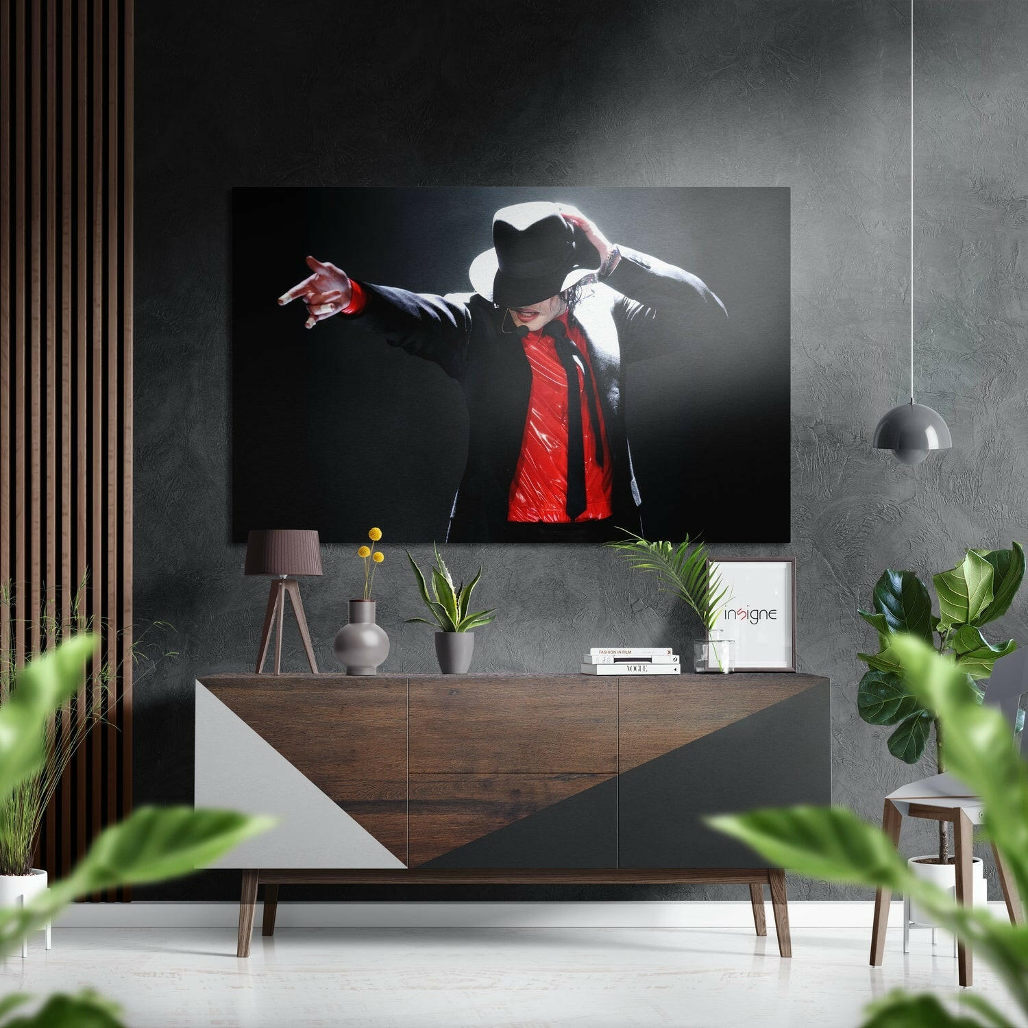 Micheal Jackson Fırçalı Metalik Alu-Dibond.