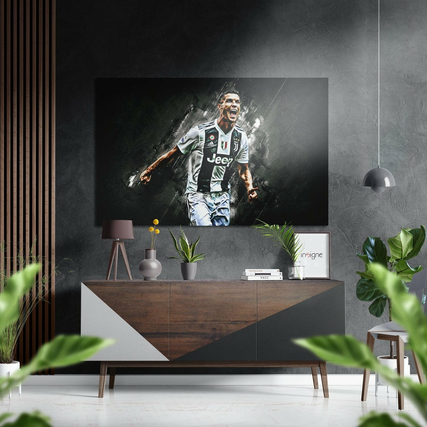 Ronaldo'Nun Fırçalı Metalik Alu-Dibond