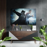 Batman Süpermen'E Karşı Fırçalı Metalik Alu-Dibond.