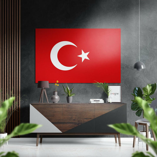 Türk Bayrağı Fırçalı Metalik Alu-Dibond.