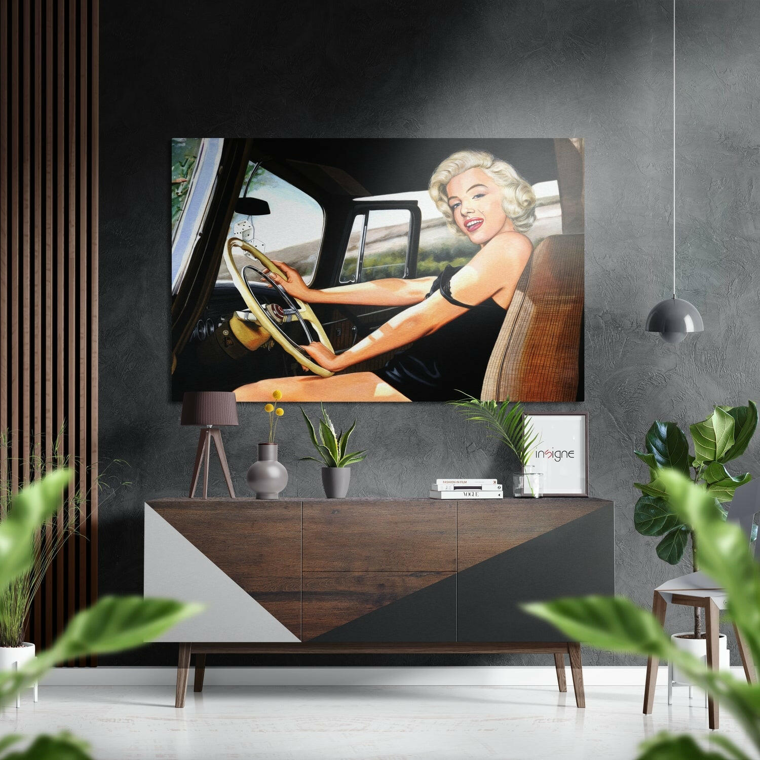 Marilyn Monroe Fırçalı Metalik Alu-Dibond