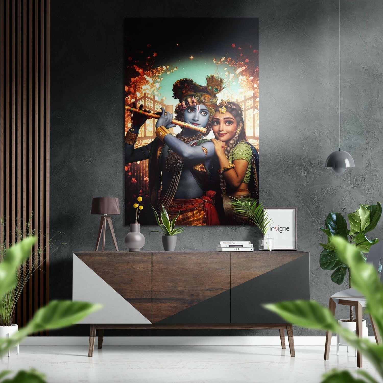 Radha Krishna Fırçalı Metalik Alu-Dibond