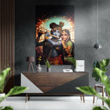 Radha Krishna Fırçalı Metalik Alu-Dibond.