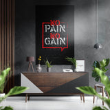"No Pain No Gain" Fırçalı Metalik Alu-Dibond.