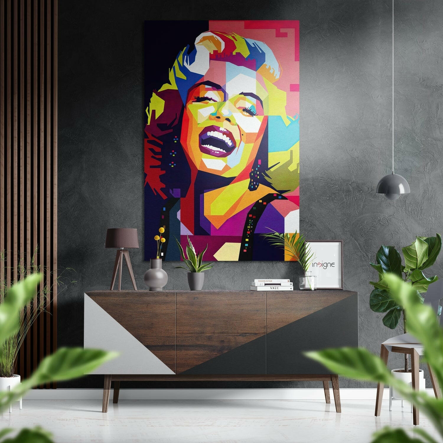 Marilyn Monroe Fırçalı Metalik Alu-Dibond