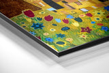 Klimt'In Öpücüğü Fırçalı Metalik Alu-Dibond.