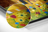 Klimt'In Öpücüğü Fırçalı Metalik Alu-Dibond.