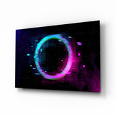 Neon Çemberi Cam Tablo