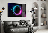 Neon Çemberi Cam Tablo