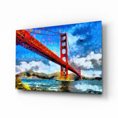 Golden Gate Köprüsü Cam Tablo
