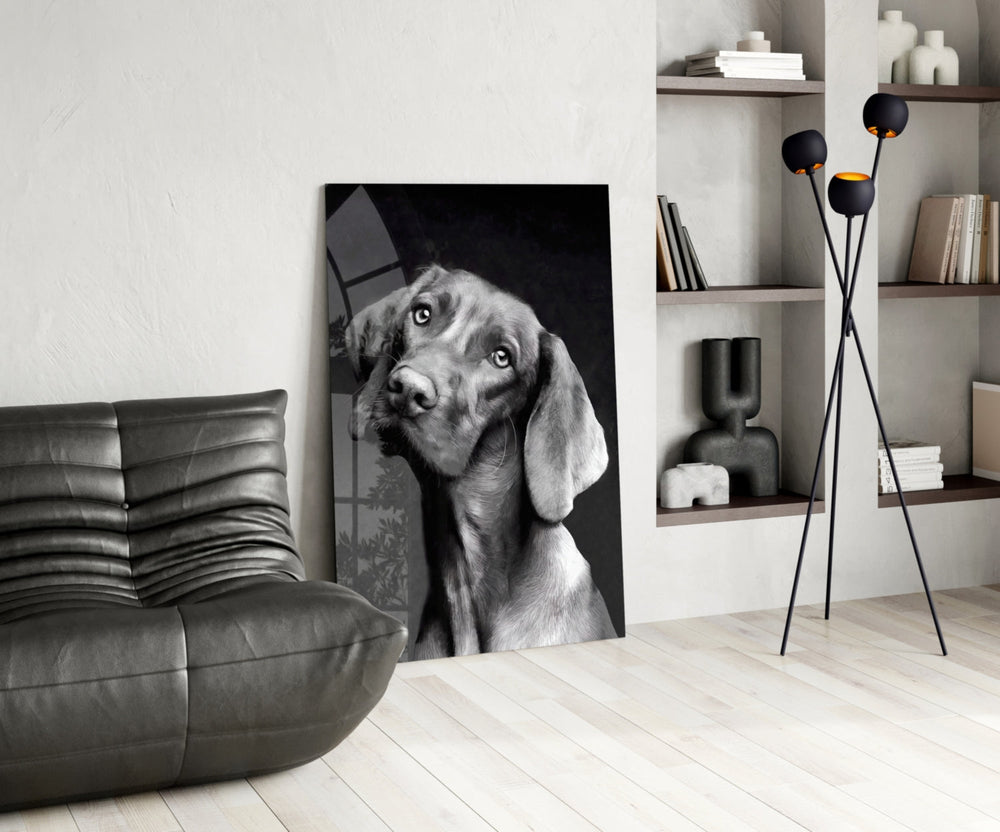 Masum Köpek Cam Tablo
