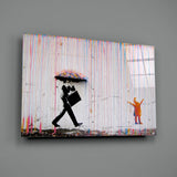 Yağmurun Rengi - Banksy Cam Tablo