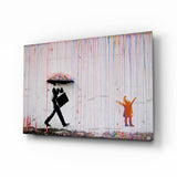Yağmurun Rengi - Banksy Cam Tablo