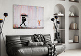 Yağmurun Rengi - Banksy Cam Tablo