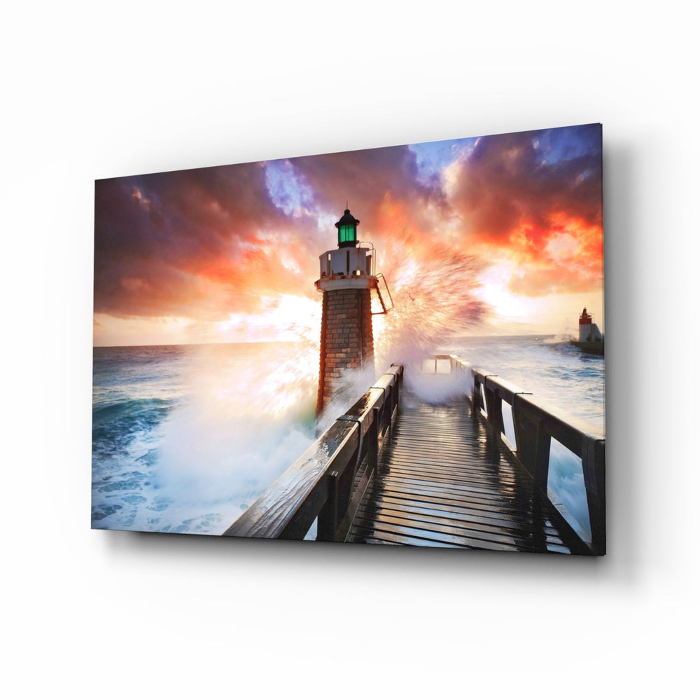 Deniz feneri Cam Tablo