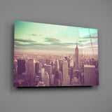 New York Şehri Cam Tablo