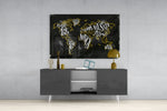 Modern Dünya Haritası Cam Tablo