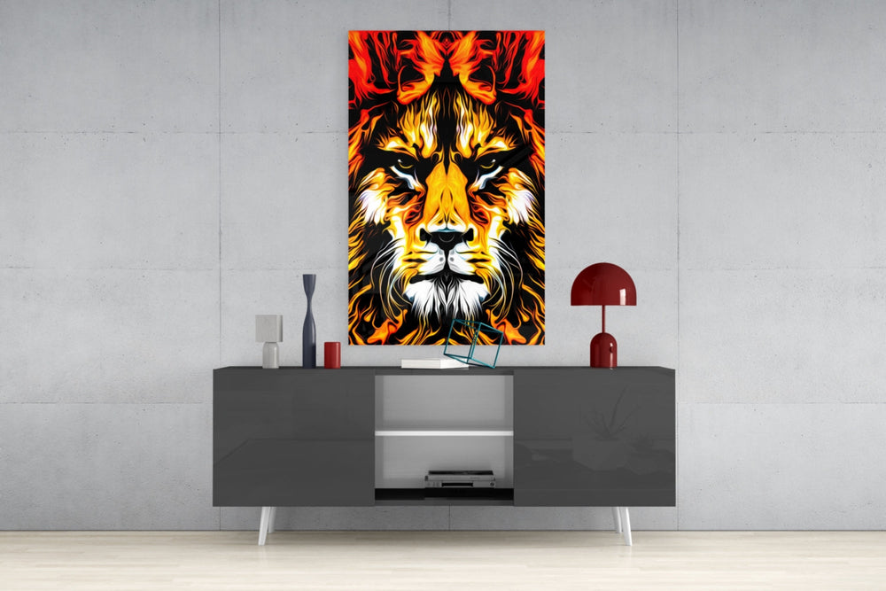 Aslan  Cam Tablo