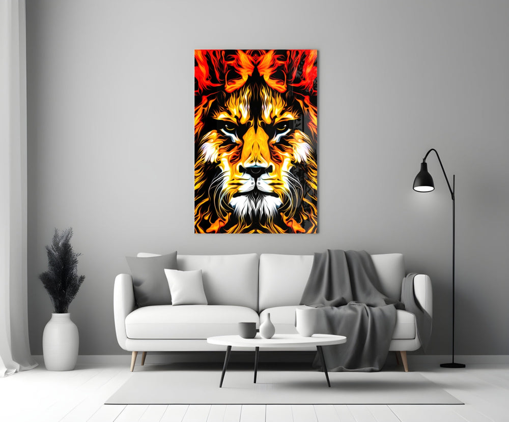 Aslan  Cam Tablo