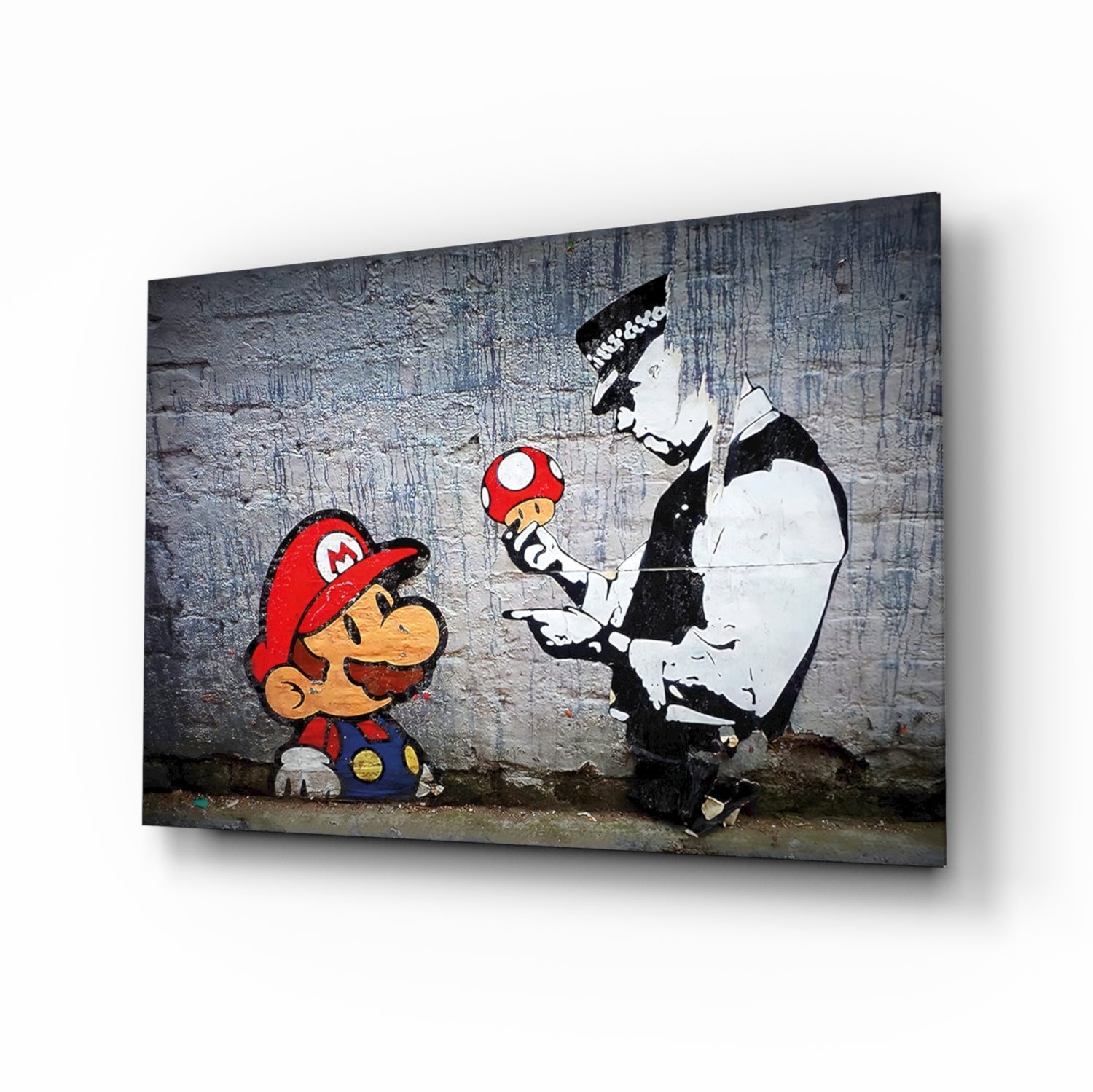 Süper Mario Cam Sanatı Cam Tablo