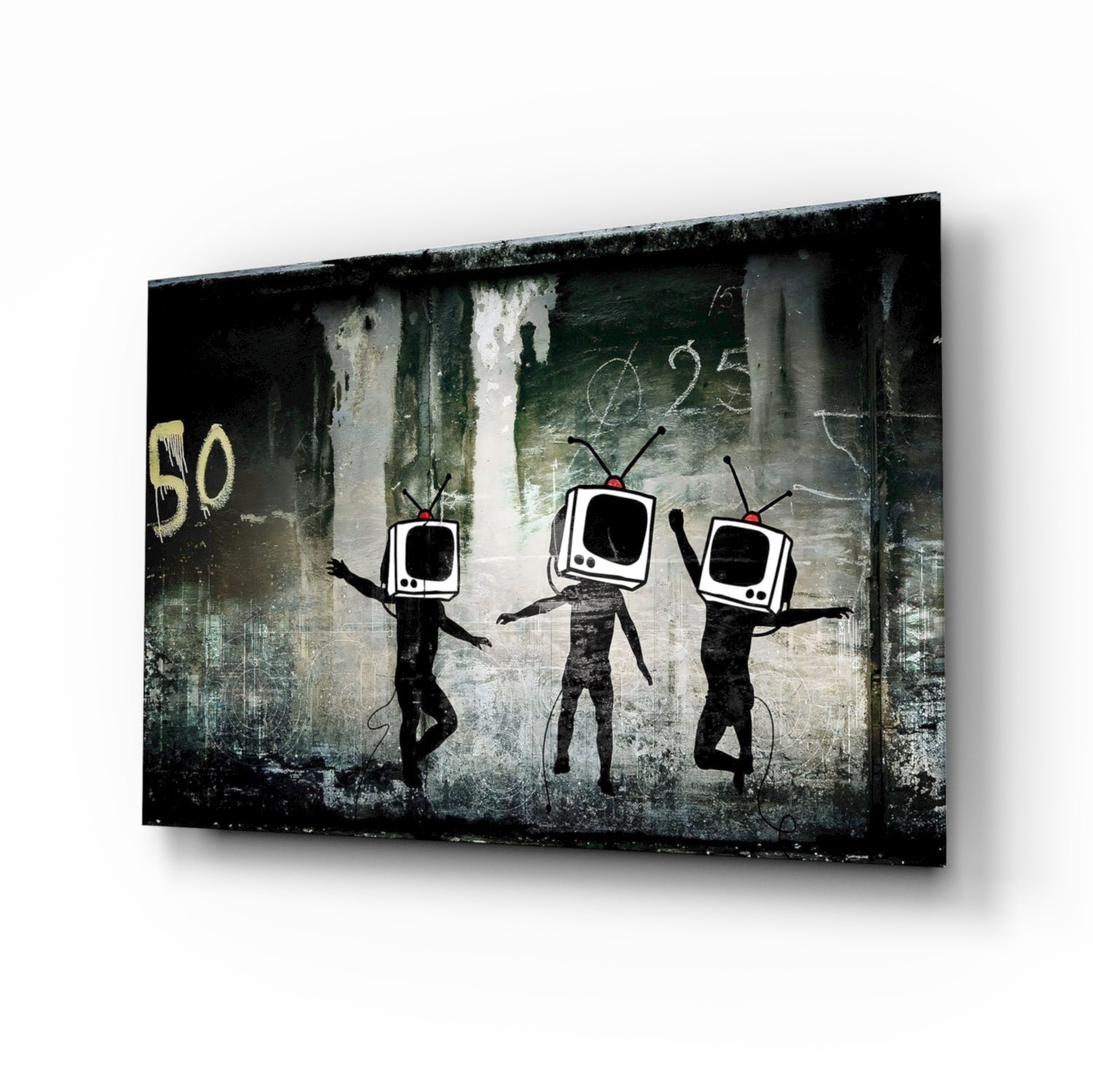 TV Başlıkları Cam Sanatı Cam Tablo