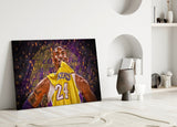 Kobe Bryant Cam Sanatı Cam Tablo