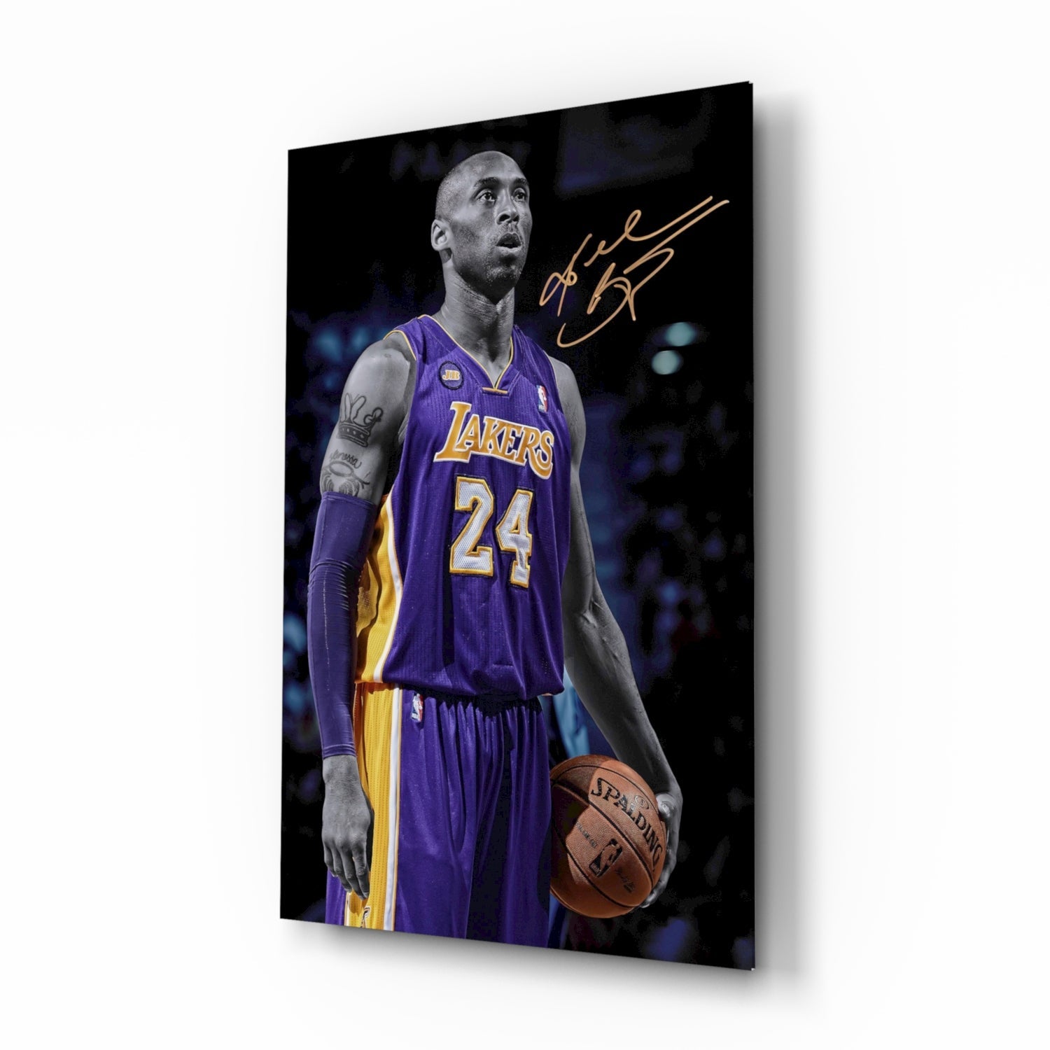 Kobe Bryant Cam Sanatı Cam Tablo