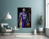 Kobe Bryant Cam Sanatı Cam Tablo