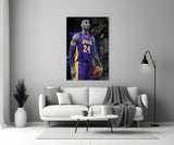 Kobe Bryant Cam Sanatı Cam Tablo