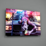 Harley Quinn Cam Sanatı Cam Tablo