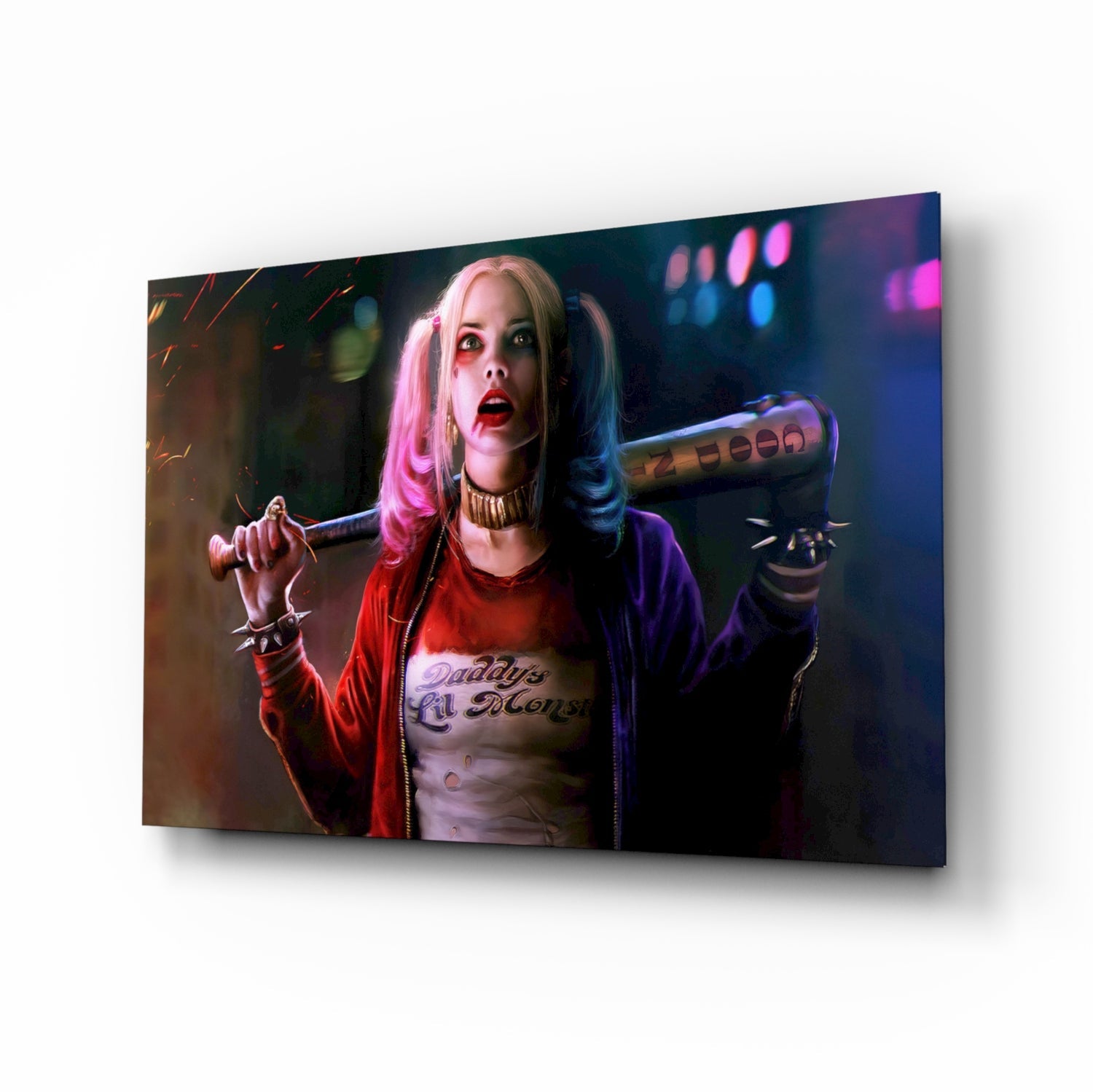 Harley Quinn Cam Sanatı Cam Tablo