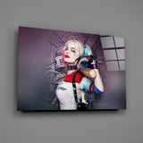 Harley Quinn Cam Sanatı Cam Tablo