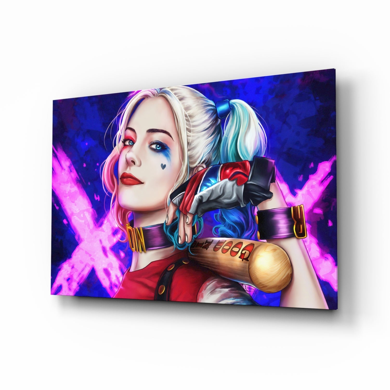 Harley Quinn Cam Sanatı Cam Tablo