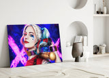 Harley Quinn Cam Sanatı Cam Tablo