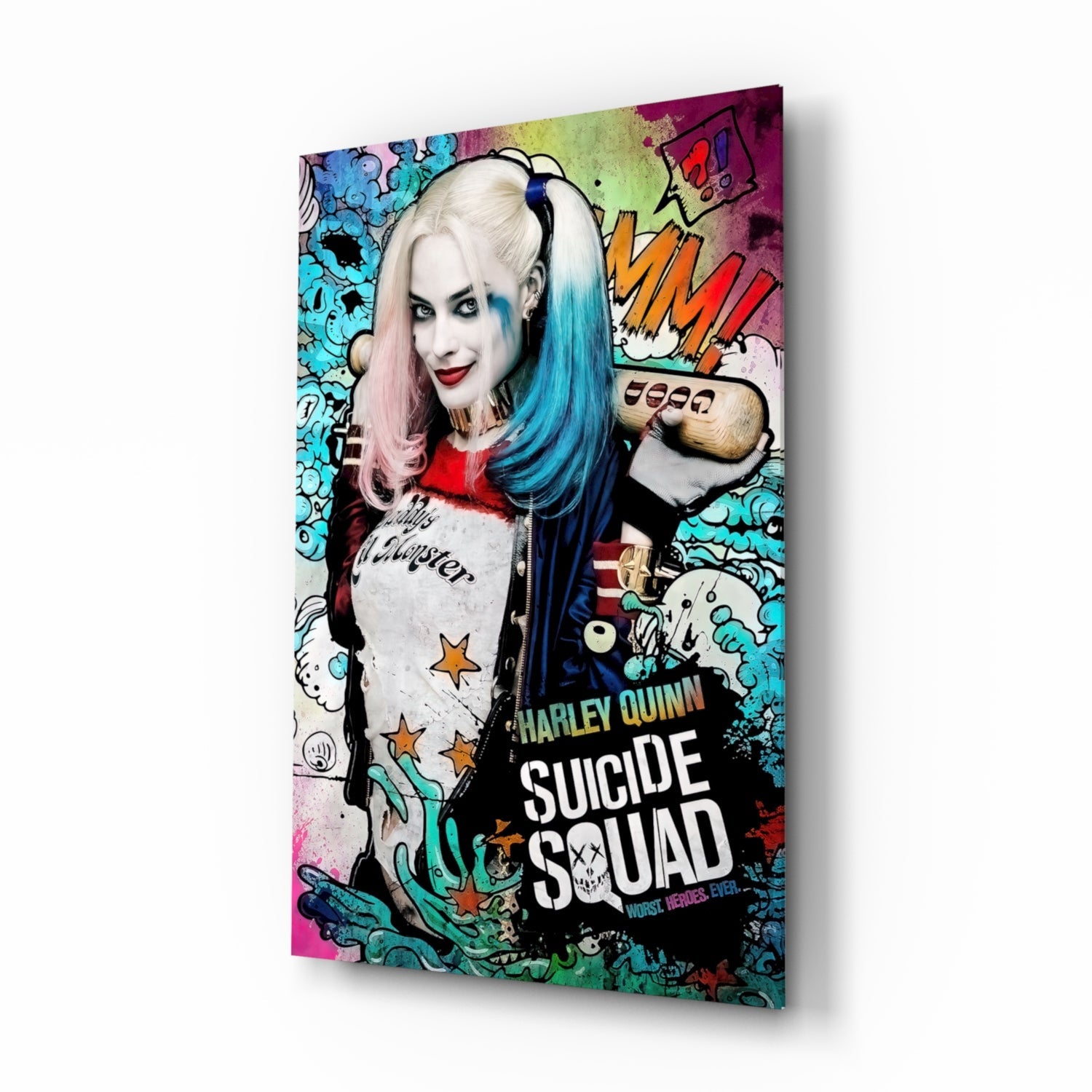 Harley Quinn Cam Sanatı Cam Tablo